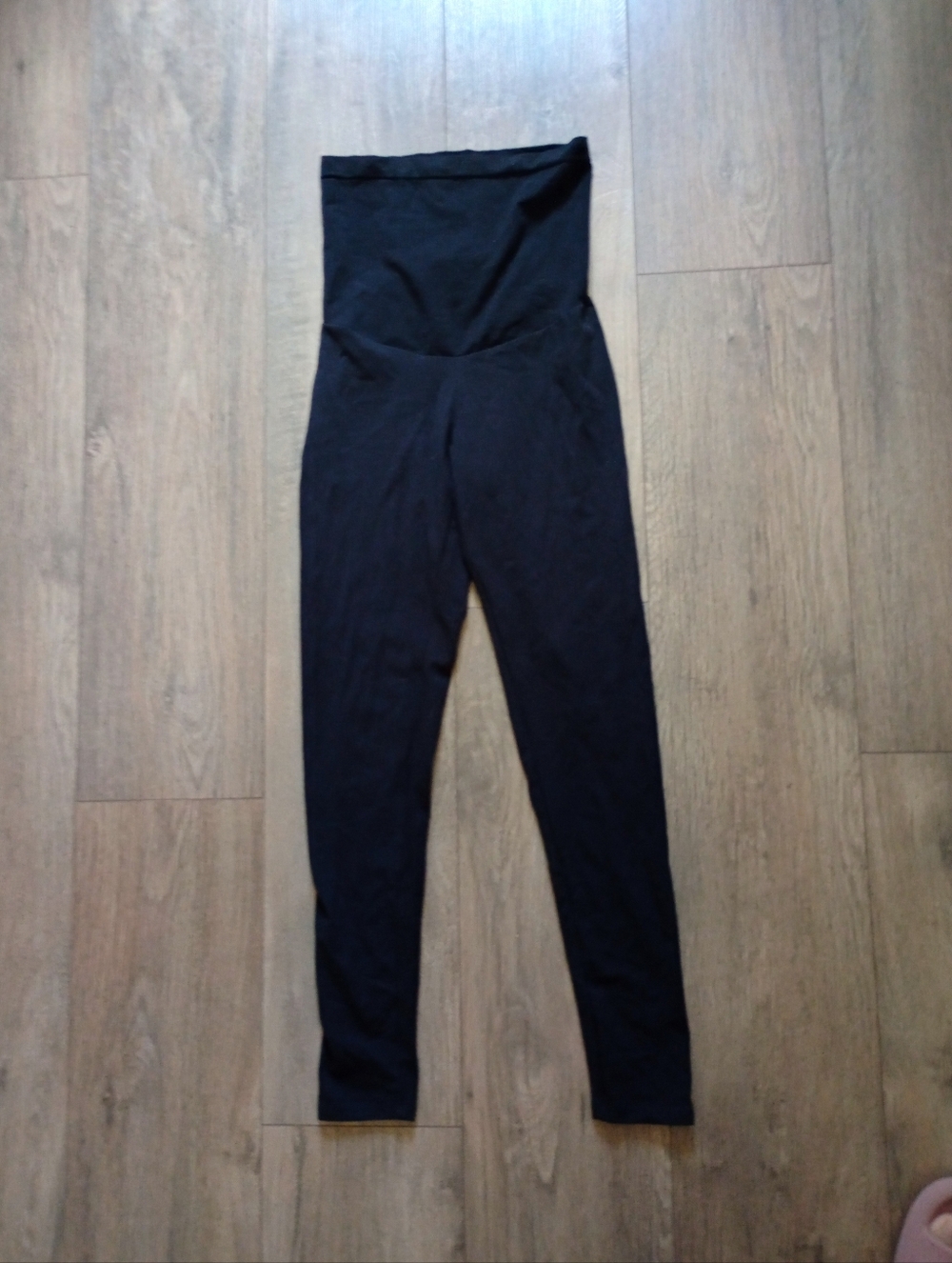 Motherhood Black Maternity Tummy-Panel Leggings, Size S